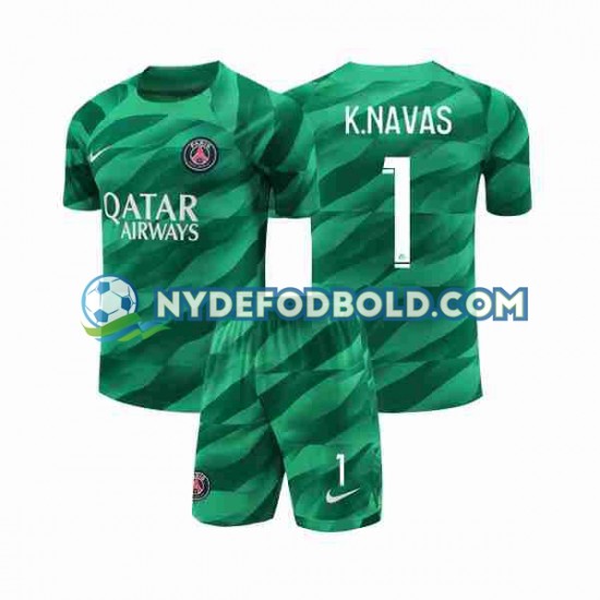 Hjemmebane Trøje Paris Saint-Germain Målmand K.NAVAS 1 2023-2024 K/Æ Børn(+Shorts)