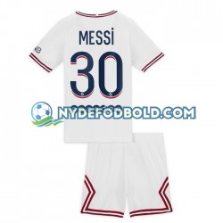4. Valg Trøje Paris Saint-Germain Lionel Messi 30 2021-2022 K/Æ Børn(+Shorts)
