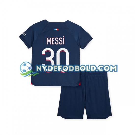 Hjemmebane Trøje Paris Saint-Germain Lionel Messi 30 2023-2024 K/Æ Børn(+Shorts)