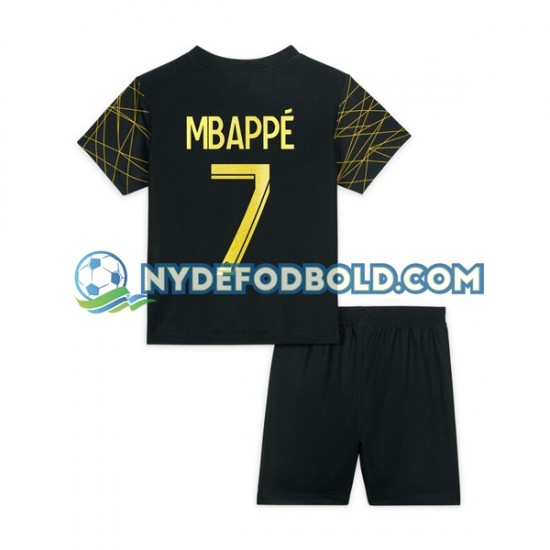 4. Valg Trøje Paris Saint-Germain Mbappe 7 2022-2023 K/Æ Børn(+Shorts)