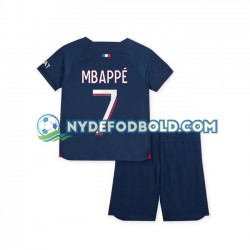 Hjemmebane Trøje Paris Saint-Germain Mbappe 7 2023-2024 K/Æ Børn(+Shorts)