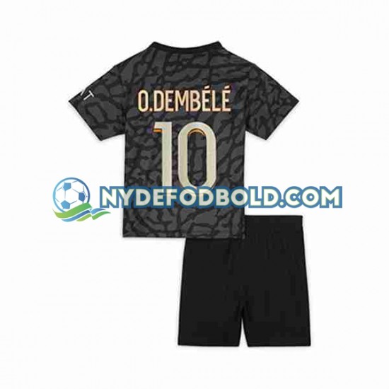 3. Valg Trøje Paris Saint-Germain O.Dembele 10 2023-2024 K/Æ Børn(+Shorts)