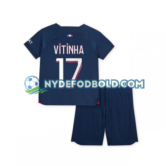 Hjemmebane Trøje Paris Saint-Germain Vitinha 17 2023-2024 K/Æ Børn(+Shorts)