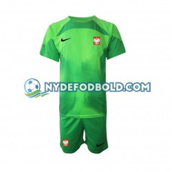 Hjemmebane Trøje Polen Målmand World Cup 2022 K/Æ Børn(+Shorts)