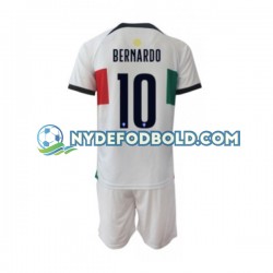 Udebane Trøje Portugal Bernardo 10 World Cup 2022 K/Æ Børn(+Shorts)