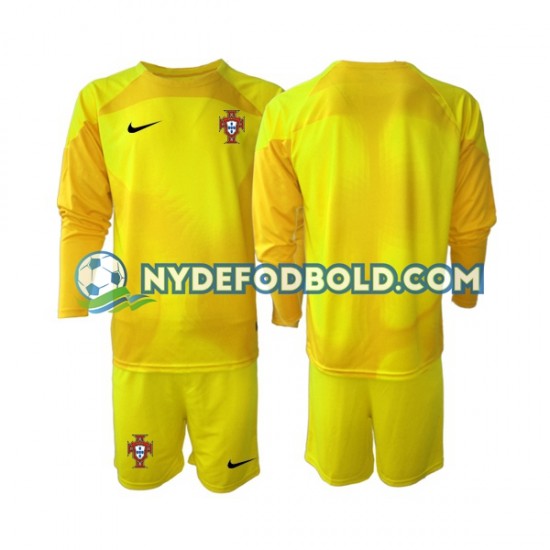 Hjemmebane Trøje Portugal Målmand World Cup 2022 L/Æ Børn(+Shorts)