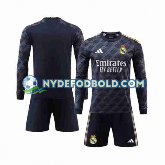Udebane Trøje Real Madrid 2023-2024 L/Æ Børn(+Shorts)