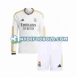 Hjemmebane Trøje Real Madrid 2023-2024 L/Æ Børn(+Shorts)