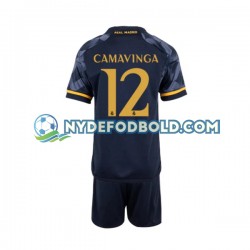 Udebane Trøje Real Madrid EDUARDO CAMAVINGA 12 2023-2024 K/Æ Børn(+Shorts)