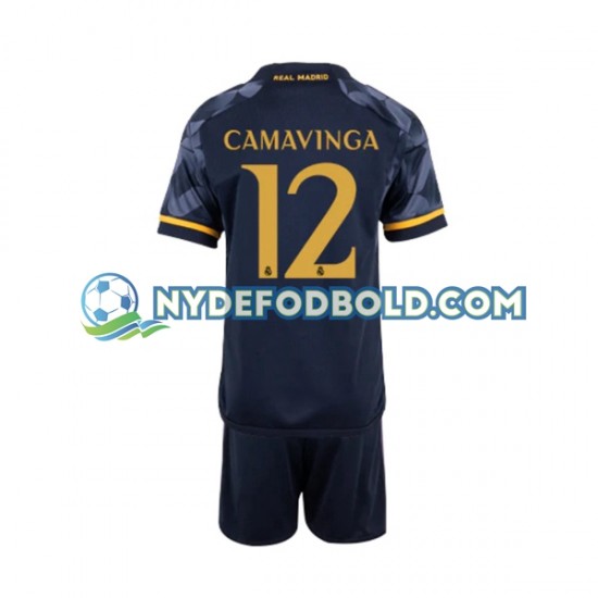 Udebane Trøje Real Madrid EDUARDO CAMAVINGA 12 2023-2024 K/Æ Børn(+Shorts)