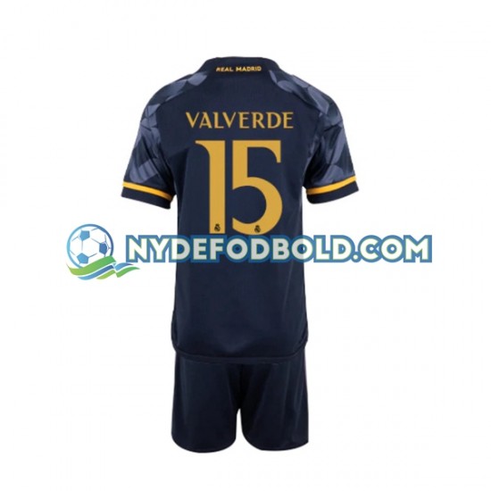 Udebane Trøje Real Madrid Federico Valverde 15 2023-2024 K/Æ Børn(+Shorts)