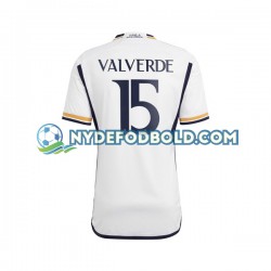 Hjemmebane Trøje Real Madrid Federico Valverde 15 2023-2024 K/Æ Mænd