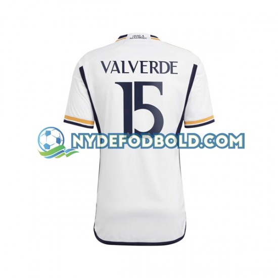 Hjemmebane Trøje Real Madrid Federico Valverde 15 2023-2024 K/Æ Mænd