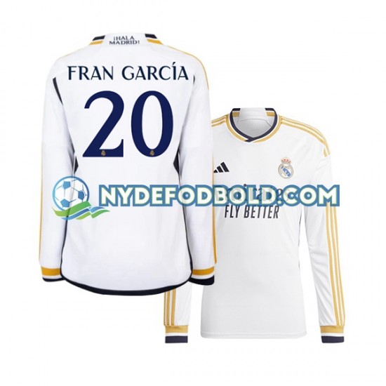 Hjemmebane Trøje Real Madrid Fran Garcia 20 2023-2024 L/Æ Mænd