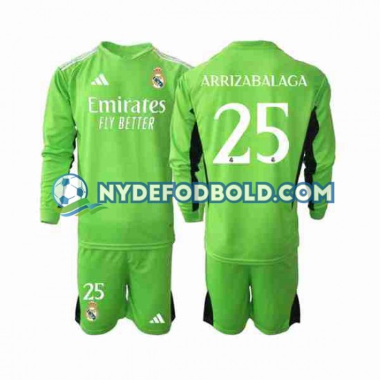 Hjemmebane Trøje Real Madrid Målmand Kepa Arrizabalaga 25 2023-2024 L/Æ Børn(+Shorts)