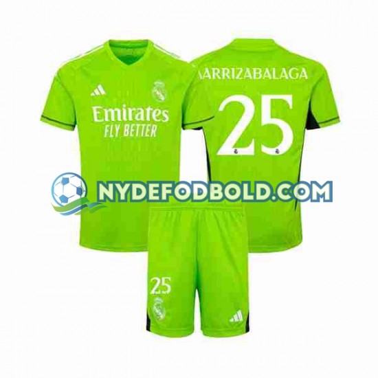 Hjemmebane Trøje Real Madrid Målmand Kepa Arrizabalaga 25 2023-2024 K/Æ Børn(+Shorts)