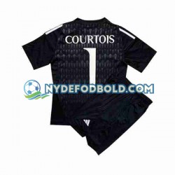 Udebane Trøje Real Madrid Målmand Thibaut Courtois 1 2023-2024 K/Æ Børn(+Shorts)