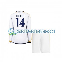 Hjemmebane Trøje Real Madrid JOSELU 14 2023-2024 L/Æ Børn(+Shorts)