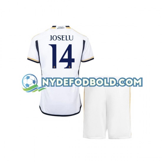 Hjemmebane Trøje Real Madrid JOSELU 14 2023-2024 K/Æ Børn(+Shorts)