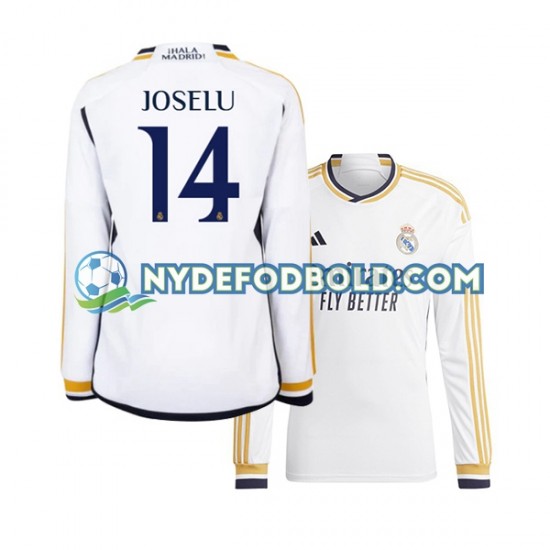 Hjemmebane Trøje Real Madrid JOSELU 14 2023-2024 L/Æ Mænd