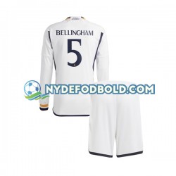 Hjemmebane Trøje Real Madrid Jude Bellingham 5 2023-2024 L/Æ Børn(+Shorts)