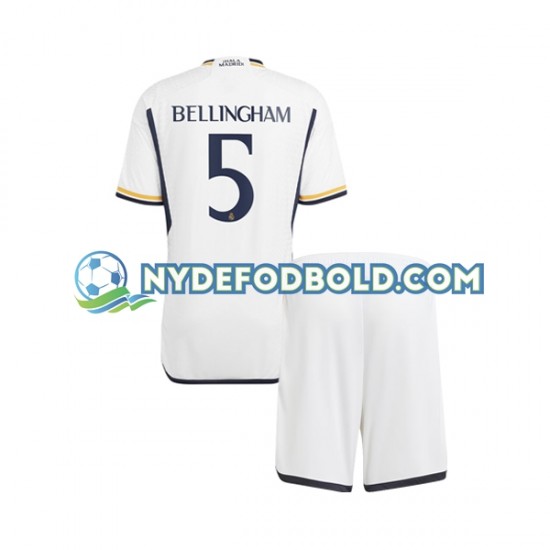 Hjemmebane Trøje Real Madrid Jude Bellingham 5 2023-2024 K/Æ Børn(+Shorts)