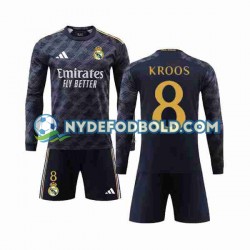 Udebane Trøje Real Madrid Kroos 8 2023-2024 L/Æ Børn(+Shorts)