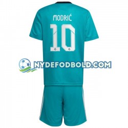 3. Valg Trøje Real Madrid Luka Modric 10 2021-2022 K/Æ Børn(+Shorts)