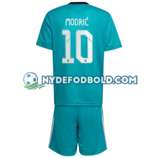 3. Valg Trøje Real Madrid Luka Modric 10 2021-2022 K/Æ Børn(+Shorts)