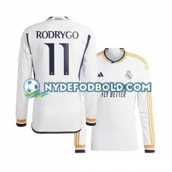 Hjemmebane Trøje Real Madrid Rodrygo Goes 11 2023-2024 L/Æ Mænd