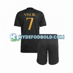 3. Valg Trøje Real Madrid Vini Jr 7 2023-2024 K/Æ Børn(+Shorts)