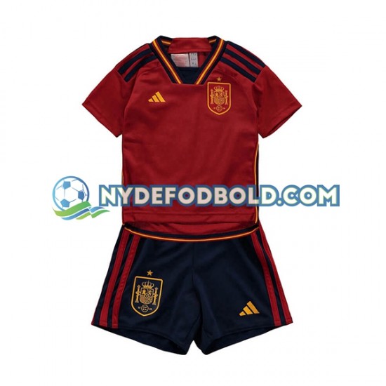 Hjemmebane Trøje Spanien World Cup 2022 K/Æ Børn(+Shorts)