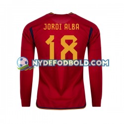 Hjemmebane Trøje Spanien JORDI ALBA 18 World Cup 2022 L/Æ Mænd