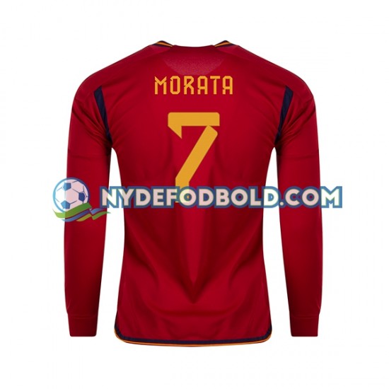 Hjemmebane Trøje Spanien MORATA 7 World Cup 2022 L/Æ Mænd