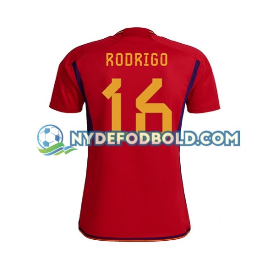 Hjemmebane Trøje Spanien RODRIGO 16 World Cup 2022 K/Æ Mænd