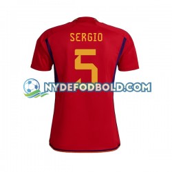 Hjemmebane Trøje Spanien SERGIO BUSQUETS 5 World Cup 2022 K/Æ Mænd