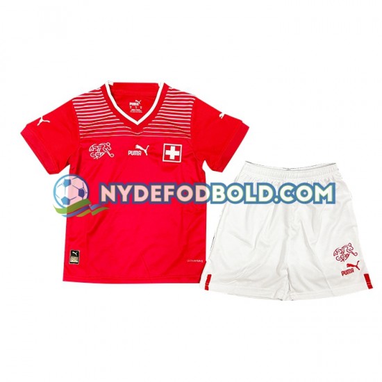 Hjemmebane Trøje Schweiz World Cup 2022 K/Æ Børn(+Shorts)