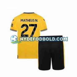 Hjemmebane Trøje Wolverhampton Wanderers Matheus Nunes 27 2023-2024 K/Æ Børn(+Shorts)