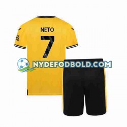 Hjemmebane Trøje Wolverhampton Wanderers NETO 7 2023-2024 K/Æ Børn(+Shorts)