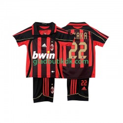 Hjemmebane Trøje AC Milan KAKA 22 Retro 2006-2007 K/Æ Børn(+Shorts)
