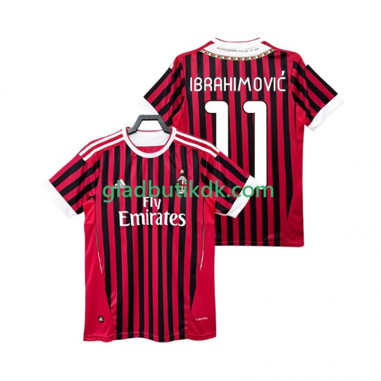 Hjemmebane Trøje AC Milan Zlatan IBRAHIMOVIC 11 Retro 2011 2012 K/Æ Mænd
