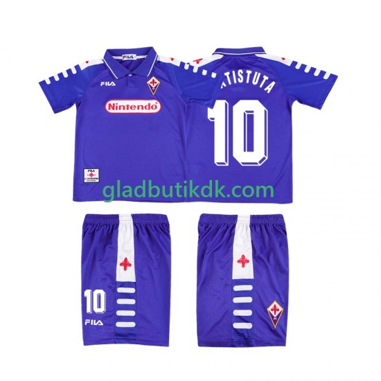 Hjemmebane Trøje Fiorentina RUICOSTA 10 Retro 1998 1999 K/Æ Børn(+Shorts)