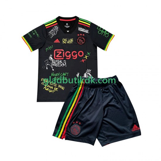 Hjemmebane Trøje AFC Ajax Sort Bob Marley Special 2025-2026 K/Æ Børn(+Shorts)