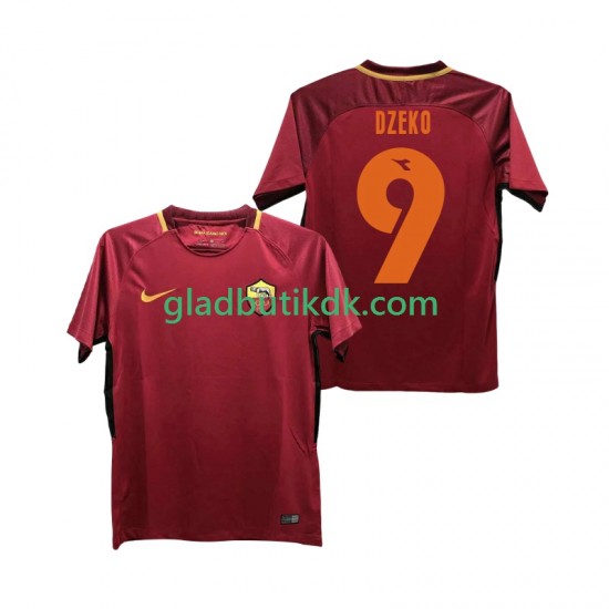 Hjemmebane Trøje AS Roma DZEKO 9 Retro 2017-2018 K/Æ Mænd
