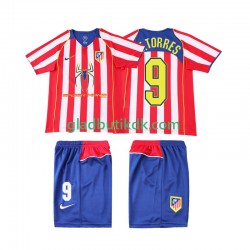 Hjemmebane Trøje Atlético Madrid F TORRES 9 Retro 2004 2005 K/Æ Børn(+Shorts)