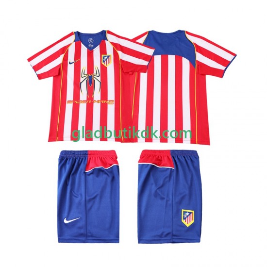 Hjemmebane Trøje Atlético Madrid Retro 2004 2005 K/Æ Børn(+Shorts)