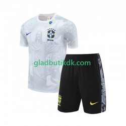 Hjemmebane Brasilien Hvid JESUS Football Shirts 2024-2025 K/Æ Børn(+Shorts)