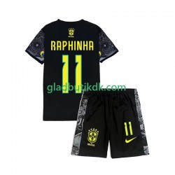 Hjemmebane Brasilien RAPHINHA 11 Cheist the Redeemer Football Shirts 2024 K/Æ Børn(+Shorts)