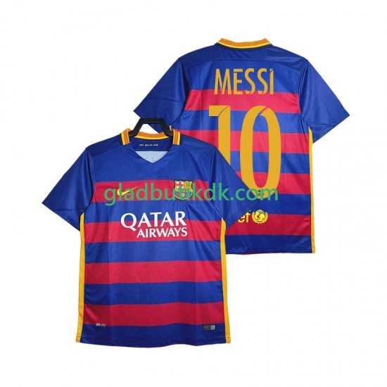 Hjemmebane Trøje FC Barcelona Lionel Messi 10 Retro 2015-2016 K/Æ Mænd