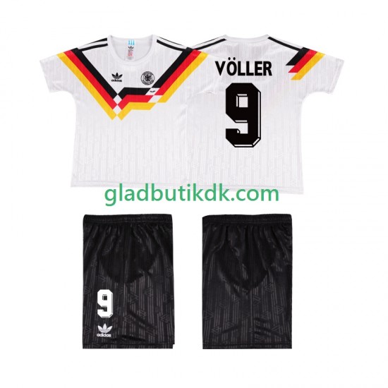 Hjemmebane Trøje Tyskland VOLLER 9 Retro 1990 K/Æ Børn(+Shorts)